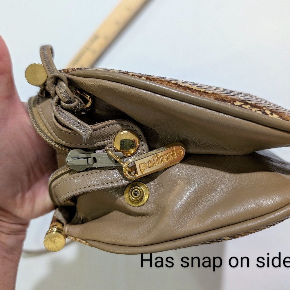 Vintage Authentic Python Leather Shoulder Bag Pur… - image 6